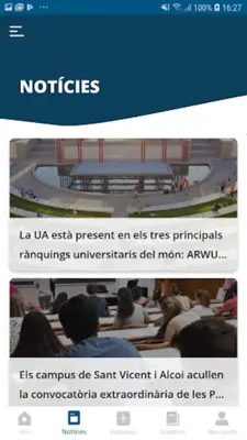 appUA, Universitat d'Alacant android App screenshot 2